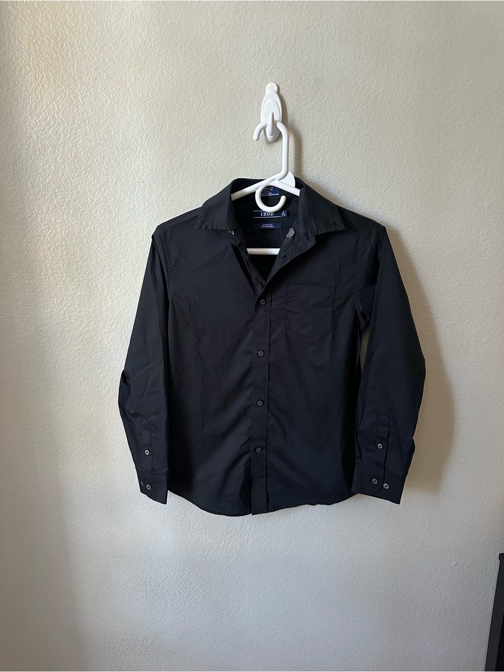 Izod Black Button-Down Long Sleeve Shirt